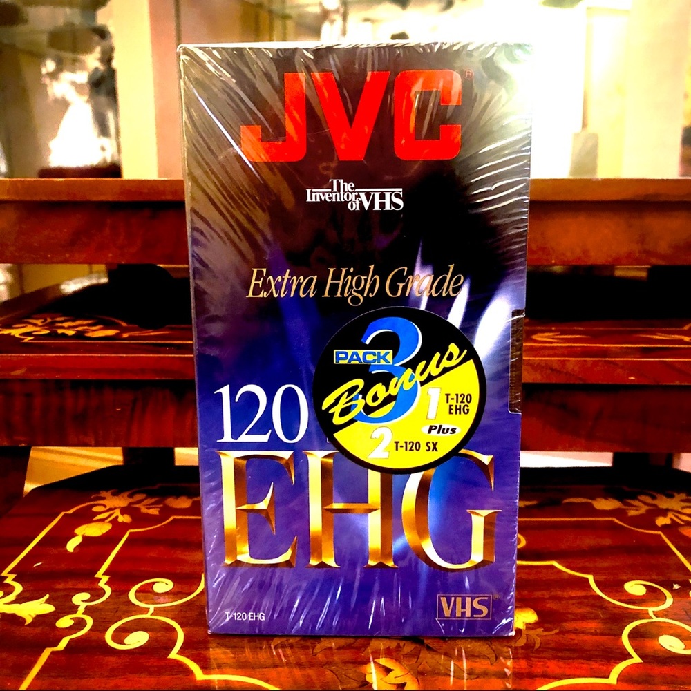 Blank VHS tapes pack of 3